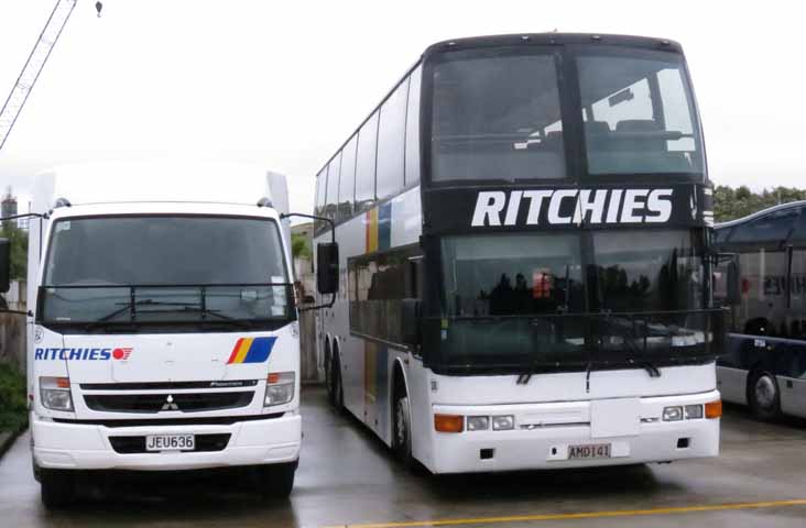 Ritchies Mitsubishi Fuso Fighter NZBB 964 & Volvo B12T Jonckheere Monaco 530